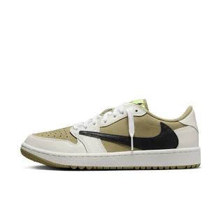 Travis Scott Jordan 1 low Olive Golf
