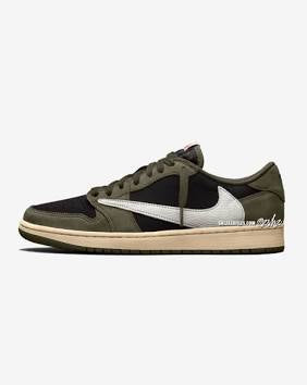 Travis Scott Jordan 1 low Black Olive