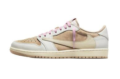 Travis Scott Jordan 1 low Sail Shy Pink